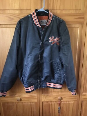 Lucky Brand “Too Tough to Die” Satin Bomber Jacket - Image 1 of 4