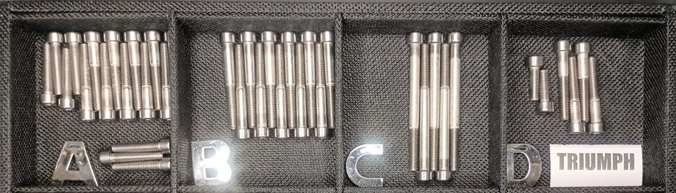 hinckley triumph bonneville T100 Thruxton polished stainless engine bolts screws - Image 1 of 4