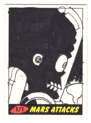 2012 TOPPS MARS ATTACKS HERITAGE 50th Ann. Diego Jourdan Pereira 1/1 Sketch Card - Image 1 of 2