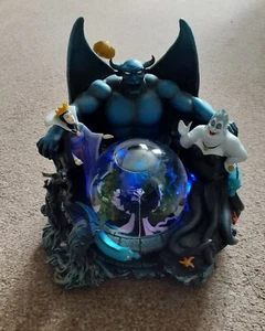 Rare Disney villans light up musical snow globe statue figure ursula jafar... - Picture 1 of 18