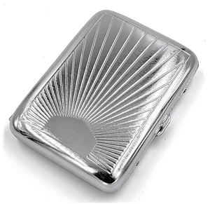 Portasigarette Doppio Lato Colore Argento Metallizzato Classico per Regular e King S - Foto 1 di 6