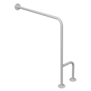 Asas de apoyo inodoro para baño accesible montable izquierdo blanco 70 cm ⌀ 25 mm - Imagen 1 de 6