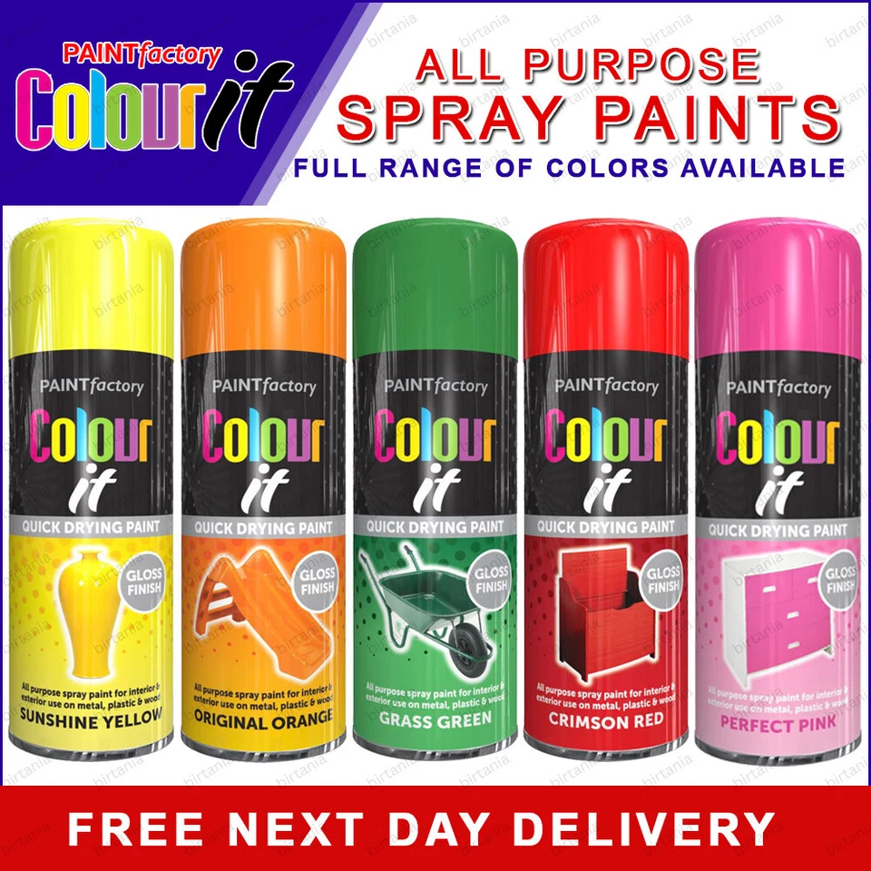 All Purpose Aerosol Spray Paint Car for Matt Gloss Satin Metal Wood Plastic -B20 - Image 1 of 1