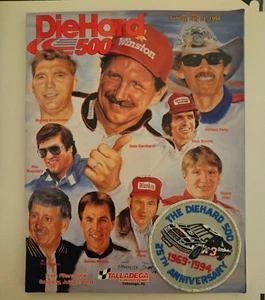 1994 DieHard 500 (25th Anniversary) Race Program W/Patch! Ticket Stubs Included! - Picture 1 of 5