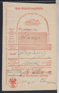 E-Schein f. Chargebrief an die Regierung in Stettin, 1864 - Bild 1 von 1