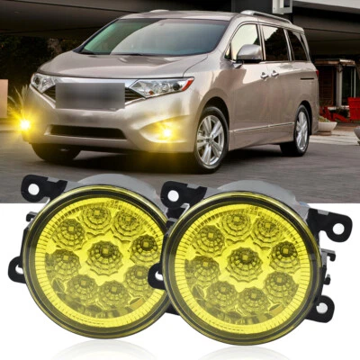 Пара противотуманных фар переднего бампера желтые подходят для Nissan Quest 2011 2012-2017 прозрачные линзы - Изображение 1 из 4