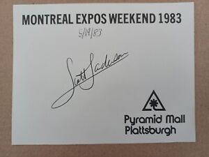 Scott Sanderson auto, 1983 Montreal EXPOS weekend Pyramid Mall Plattsburgh NY