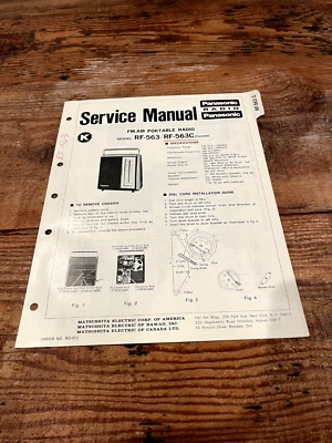Radio portátil Panasonic FM-AM RF-563 RF-563C manual de servicio Foto 1 de 3