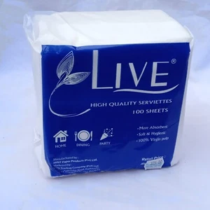 High Quality Soft White Napkins Paper Serviettes Home Dining Party 100x10 Sheets - Picture 1 of 7