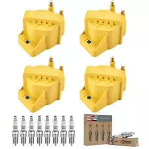 Heavy Duty Ignition Coil & Champion Platinum Spark Plug For Cadillac Eldorado - Picture 1 of 6