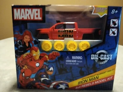 Kit Modelo Marvel 4x4 Rebels ⭐Iron Man ⭐Kit de Construcción de Camión 4.5" Chevy 2014 ~NUEVO Foto 1 de 4