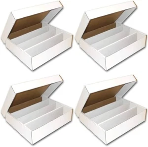 Space-Saving 8-Pack Trading Card Boxes - Holds 3,200 Cards, Flip Top Closure - Picture 1 of 4
