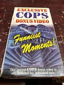 Cops EXCLUSIVE Bonus Video Funniest Moments (VHS 1996) TESTED RARE VINTAGE 1990s - Picture 1 of 4
