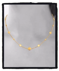 Collar Alterna Bolas Planas Chapado Oro 18 Quilates 750/1000 Joyas Mujer - Imagen 1 de 2