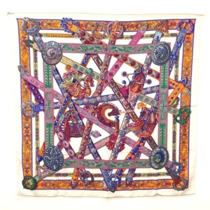 HERMES Carre 140 Le Songe De La Licorne Cashmere Silk Shawl Wrap Scarf no box - Picture 1 of 9
