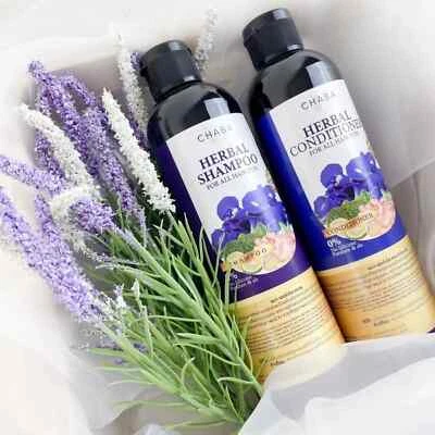 Chaba Herbal Shampoo + Conditioner + Hair Tonic Serum Growth Treatment SET 3 pcs - Image 1 of 3