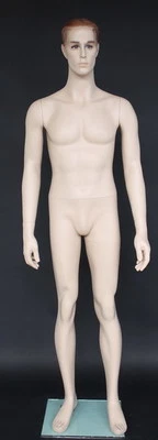 MANNEQUINSSHOP 5 ft 8 in Male Mannequin Skintone face makeup Small size WWI or II Uniform RO1FT