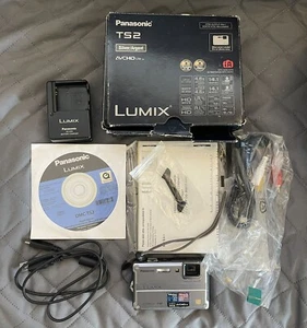 Panasonic LUMIX DMC-TS2 Silver Waterproof 14.1MP Digital Camera Parts/Repair lπ - Picture 1 of 24
