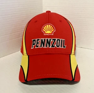 Penske Racing Shell Pennzoil Nascar Lizenz Cap rot gelb Logo bestickt neu - Bild 1 von 8