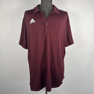 Adidas Polo Herren 2XL belüftete Mesh-Seiten burgunderrot Stretch Golf Sport - Bild 1 von 10