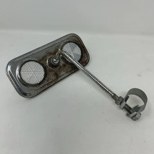 Vintage Mirror Chrome Glass Reflector Arm Rectangle Rectangular Bike Bicycle - Picture 1 of 10