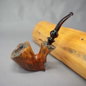 Pipa de tabaco Ben Wade Golden Walnut Sitter grano de llama a mano alzada Estate Briar - Imagen 1 de 16