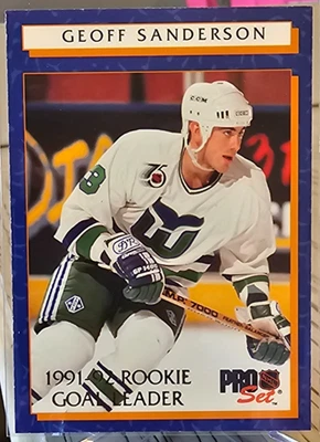 1992-93 Pro Set Geoff Sanderson #11 Whalers - Image 1 of 2