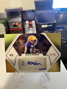 Deonta McMahon 2023 SAGE Football Gold Auto /100 RC CFL - Picture 1 of 2