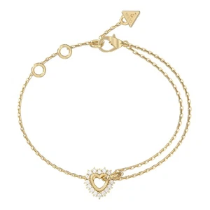 GUESS Schmuck Damen-Armband Kristall-Herz Goldfarben S JUBB05534JWYGS - Bild 1 von 2
