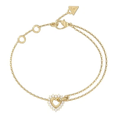 GUESS Schmuck Damen-Armband Kristall-Herz Goldfarben S JUBB05534JWYGS - Bild 1 von 2