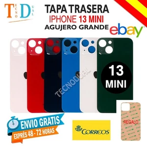 Tapa Trasera Cristal + Pegamento 3M para IPHONE 13 MINI Agujero Grande Fácil - Imagen 1 de 1