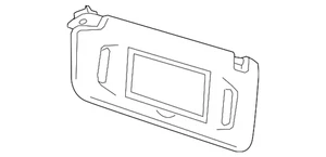 Genuine GM Light Ash Gray Passenger Side Sunshade 23460563 - Picture 1 of 4