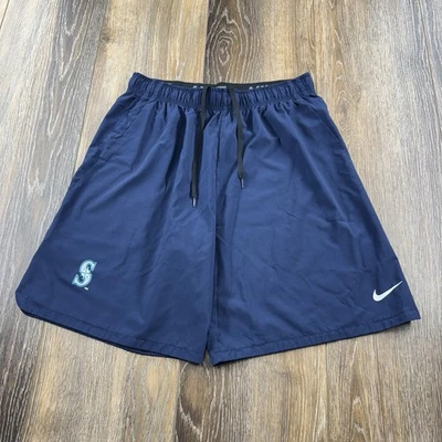 Pantalones Cortos Nike Seattle Mariners Para Hombres L Azul Dri Fit Entrenamiento Atlético MLB Béisbol Foto 1 de 4