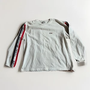 Vintage Tommy Hilfiger Sweatshirt Herren XL Spell Out Arms Made In USA MÄNGEL - Bild 1 von 10