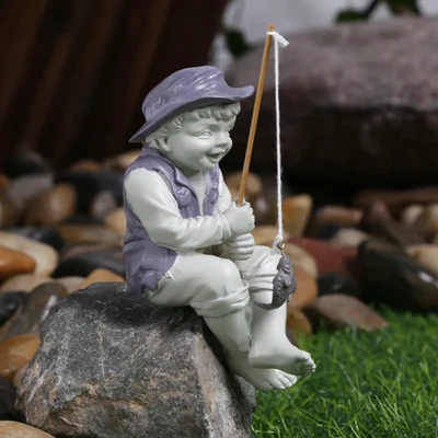 Frederic the Little Fisherman of Avignon Boy Fishing Garden Statue - Image 1 of 4