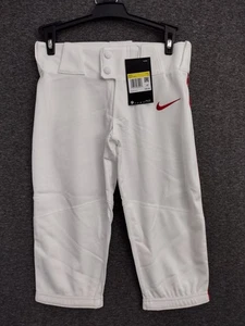 Nike Vapor Boys Select High Piped Baseball 3/4 Pants White BQ6444-101 Size S - Picture 1 of 9