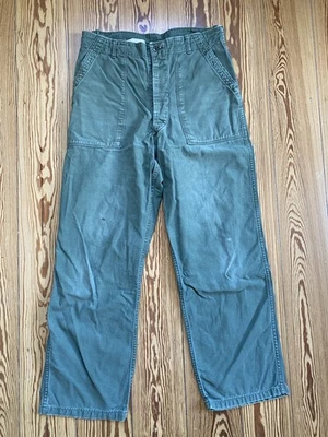 Genuine Vintage US Army OG-107 cotton sateen uitility pants baker pants - Bild 1 von 4