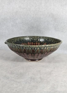 Lehman Goertzen Pottery Glazed Serving Bowl With Handles Fruit 11.5" USA - Picture 1 of 9