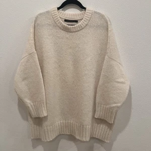 Jenni Kayne Alpaca Cocoon Cuello Redondo Marfil Talla XL Suave Acogedor Invierno Tranquilo Lujo - Imagen 1 de 8