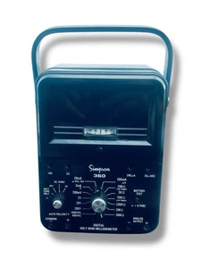 Vintage SIMPSON Model 360-2 Run II SERIES Volt Ohm Ammeter VOM Multimeter Meter - Picture 1 of 7