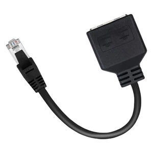 Cavo sdoppiatore Ethernet RJ45, adattatore di rete Cavo adattatore sdoppiatore - Foto 1 di 7