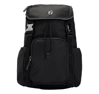 BOSS Mochila Hombre Multibolsillo Con Monograma Double B 50516809 Color Negro - Imagen 1 de 4