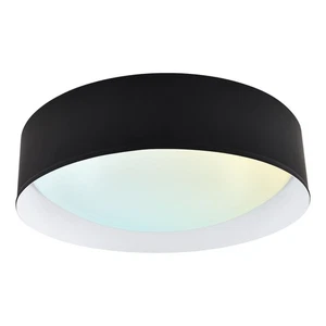 LUXRITE 17 in. LED Flush Mount Light 5CCT 2420LM 34W Dimmable Black & White - Picture 1 of 7