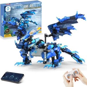Dragon Building Kit with Remote Control Stem Gifts for Kids Boys Ages 8-12, T... - Picture 1 of 6