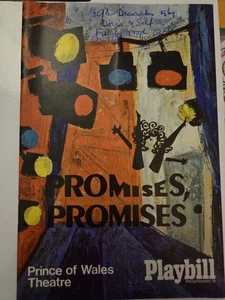 🎭 Programa de Teatro Príncipe de Gales 1969 - Promesas, promesas Bacharach y Simon - Imagen 1 de 5
