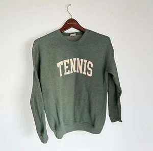 VTG Oat Collective Women’s M Green Tennis Pullover Preppy East Coast Old Money - Picture 1 of 9