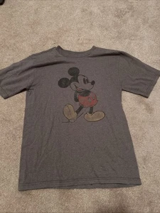DISNEY PARKS AUTHENTIC MICKEY MOUSE T-SHIRT  SIZE Kids Large (10-12) Gray - Picture 1 of 2