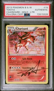 2013 Pokémon B/W Legendary Treasures Charizard #19 PSA Authenticated Autographed - Picture 1 of 2