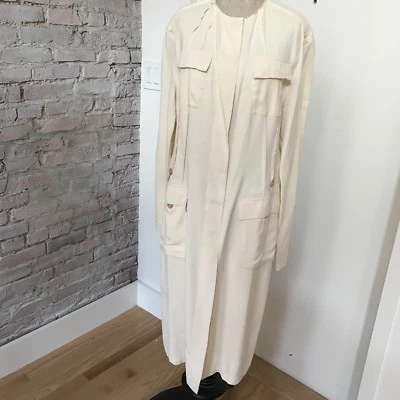 Abrigo de noche para mujer Donna Karan marfil deconstruido 46 10 Foto 1 de 4