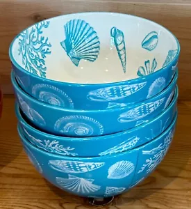 Certified Intl. Bowls - Seaside Lt. Blue - Set of 4 - 6.25" 30 oz. - Brand New - Picture 1 of 4